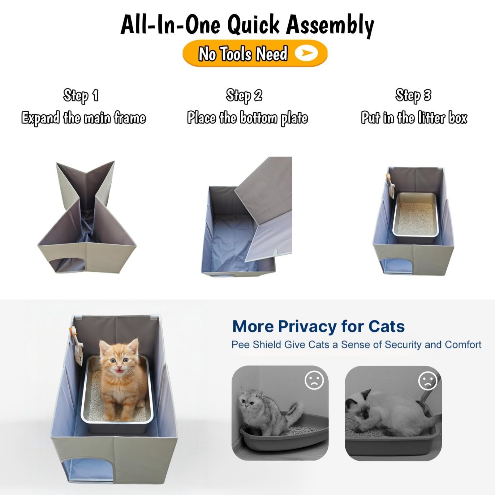 Gesomepurrz dog-proof feature helps prevent dog access while cats use the box.