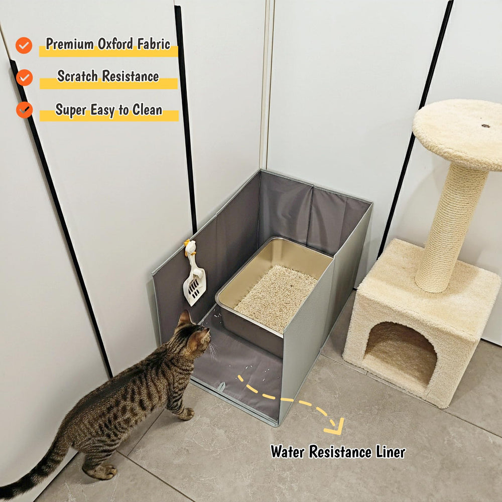 Gesomepurrz Easy Assembly Litter Enclosure—tool-free setup.