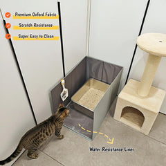 Gesomepurrz Easy Assembly Litter Enclosure—tool-free setup.