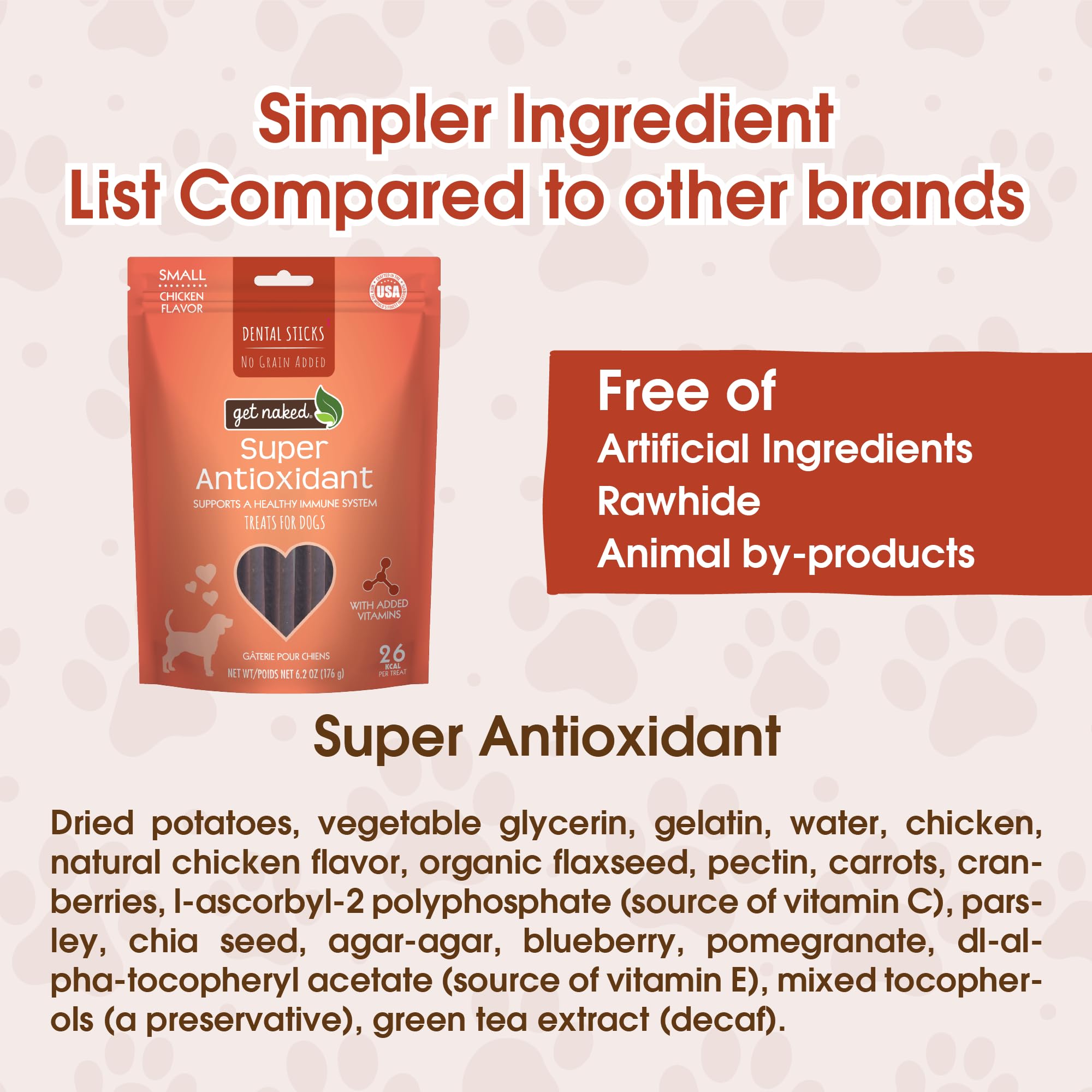 Get Naked Skin & Coat chews close-up for coat vitality