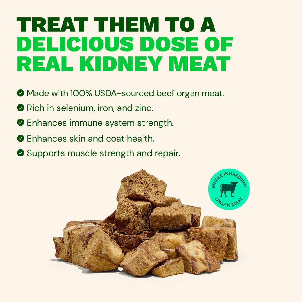 Get Joy 100 percent beef kidney ingredient highlights a single-ingredient option.