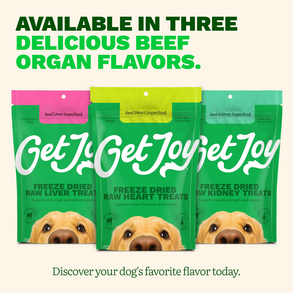 Get Joy energy-boosting beef heart snack for daily play.
