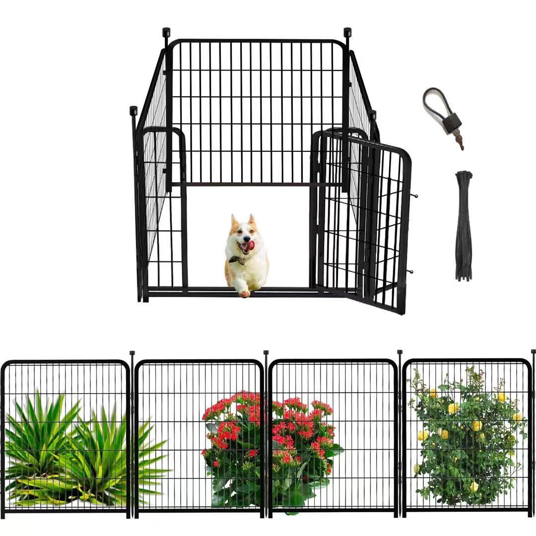 Getlay dog playpen front view with easy-entry design for small dogs