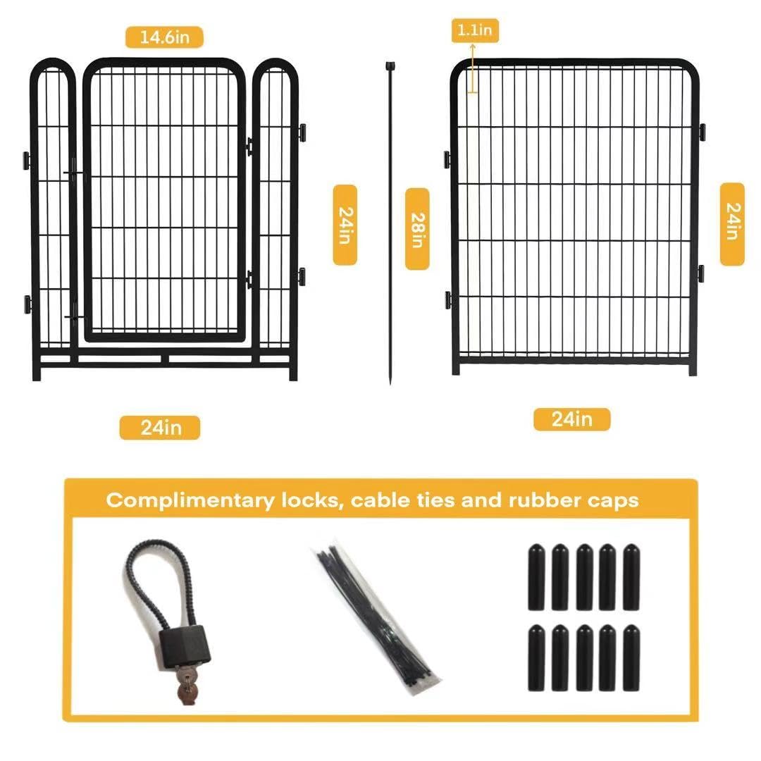 Getlay ground-stake connectors anchor fence deeper for stability.