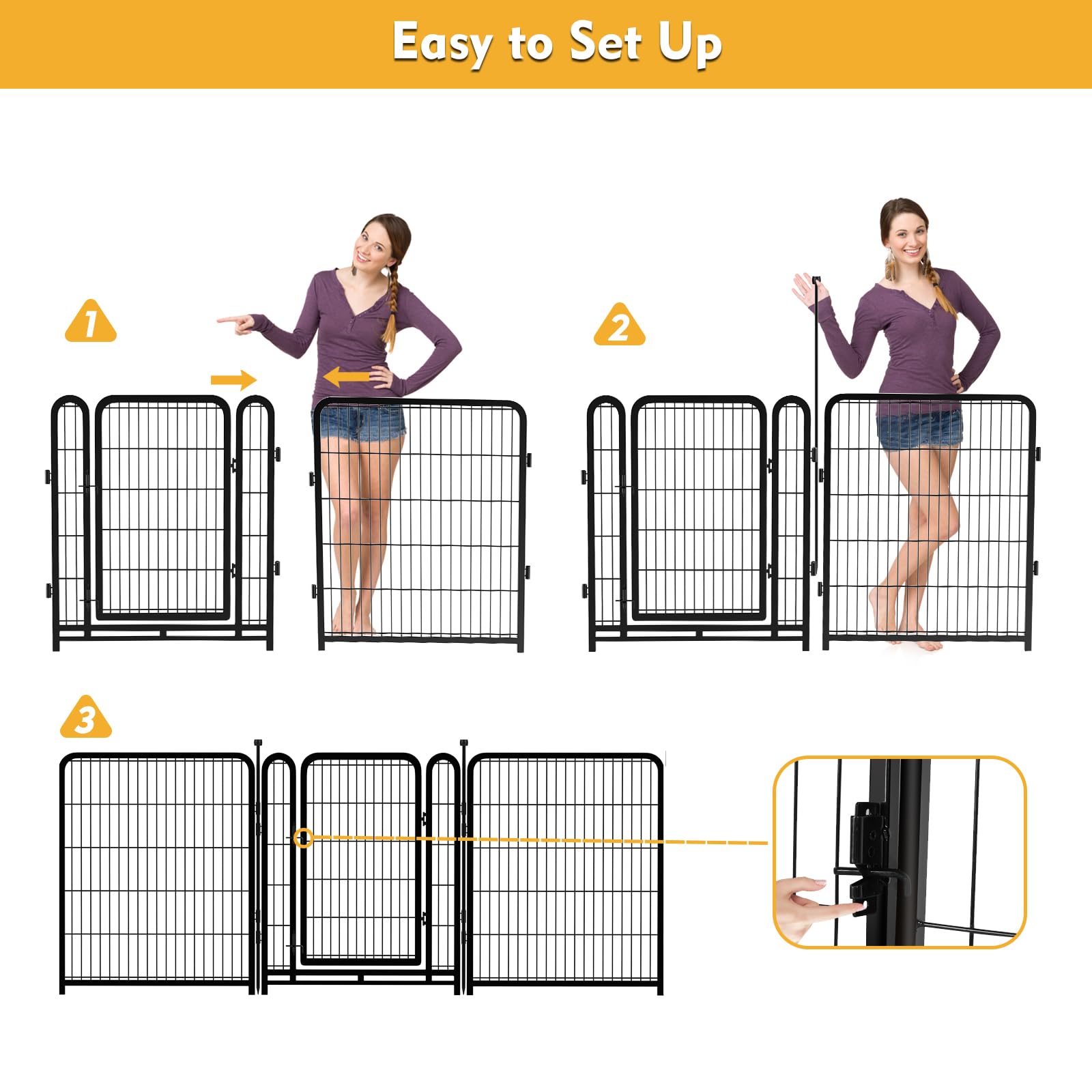 Getlay Playpen outdoor yard setup keeps pets contained.