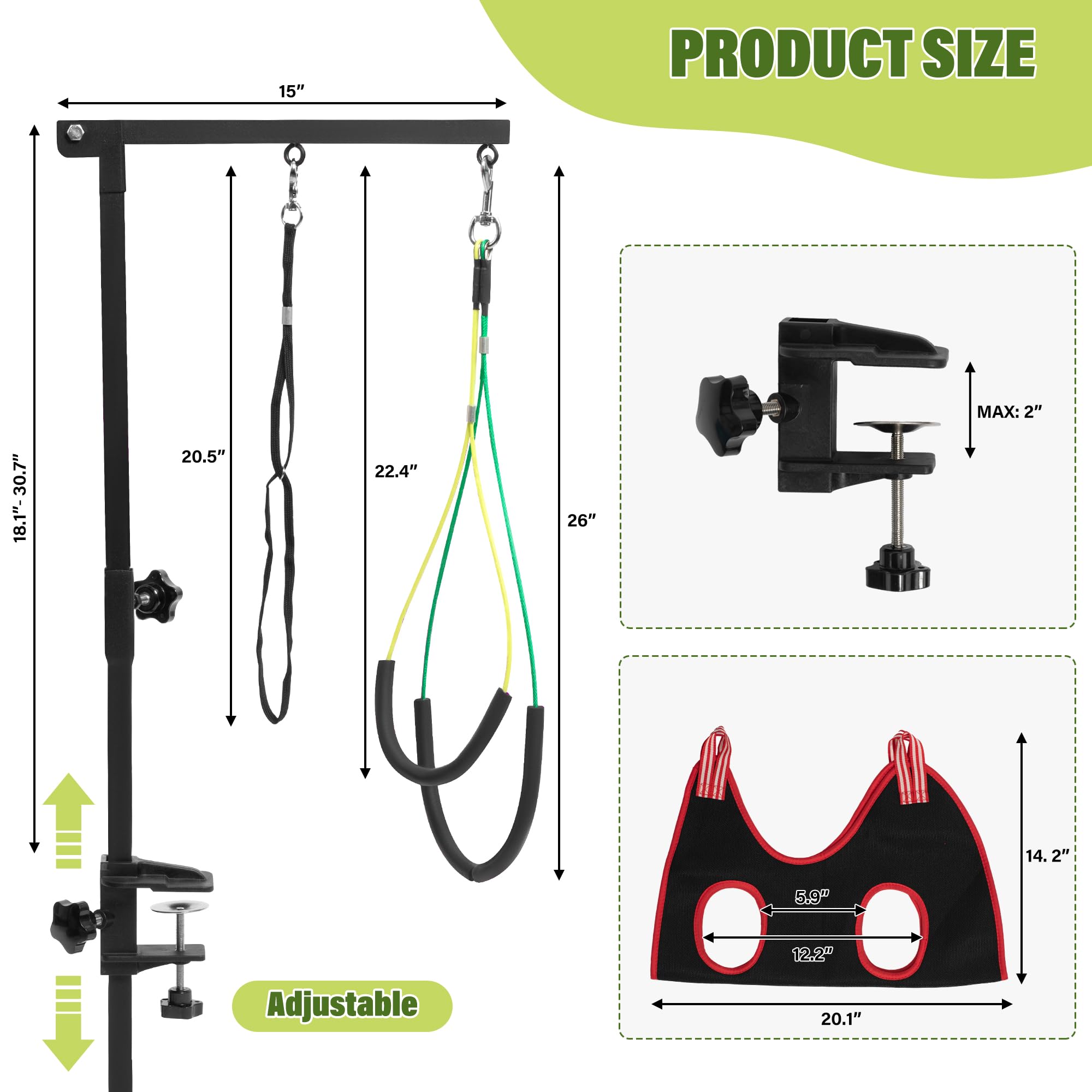 getlstub durable metal arm for home or studio grooming