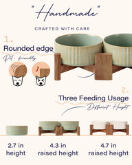 Getstar two 30 oz ceramic bowls for medium dogs ready to use.