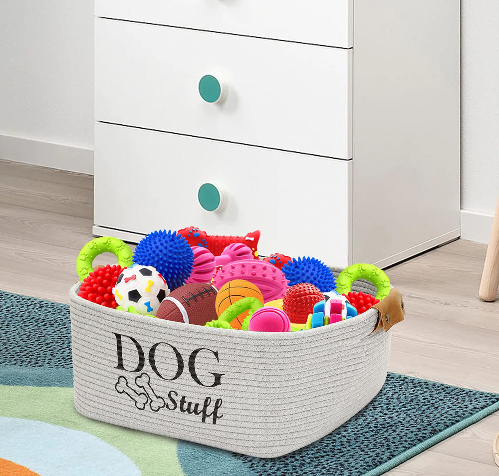 Geyecete beige storage bin keeps toys and accessories neatly contained