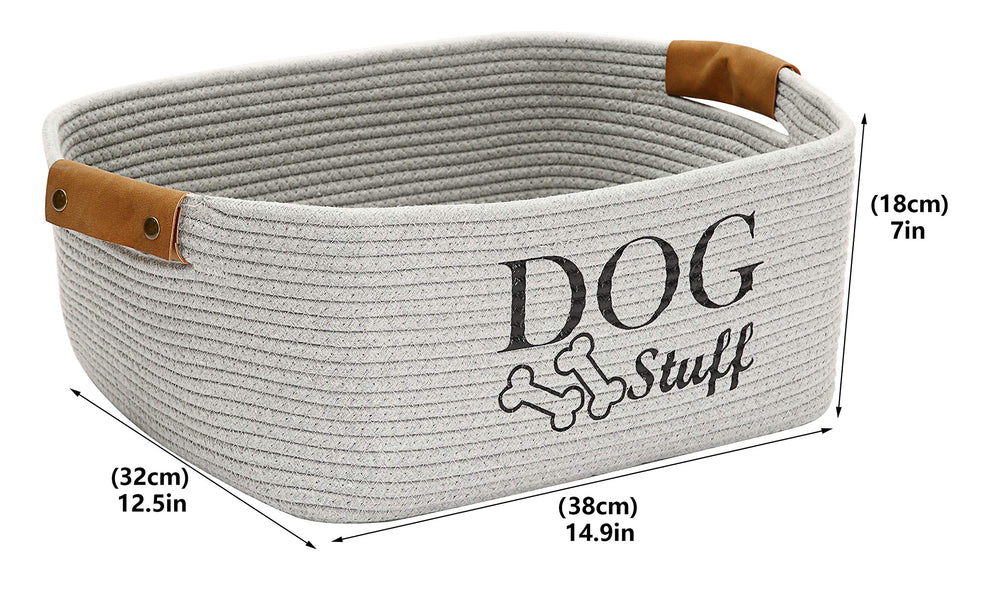 Geyecete washable pet toy storage basket for simple cleanup after playtime