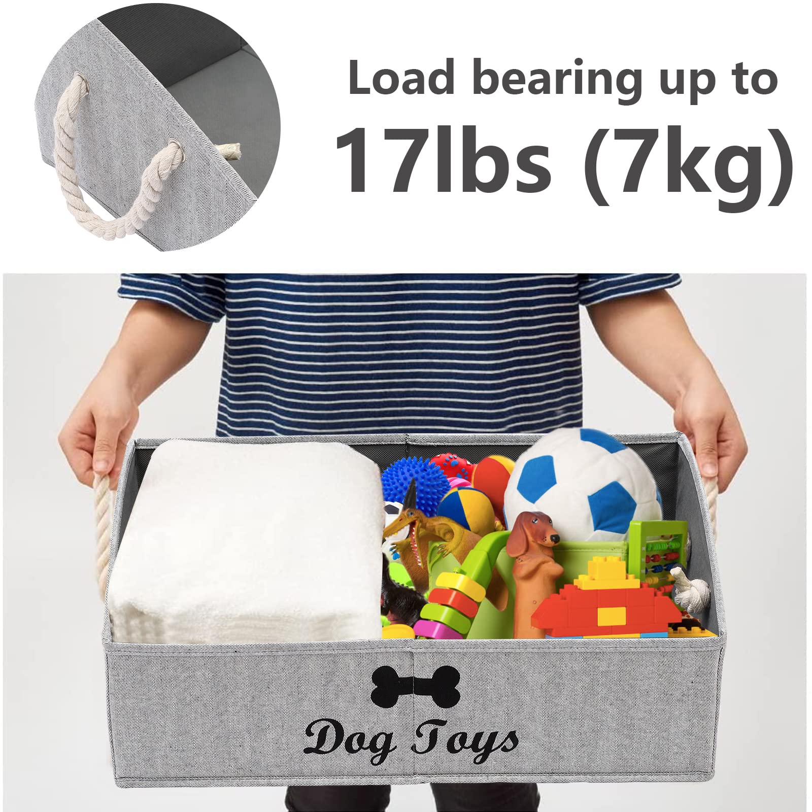 Geyecete bin with water-resistant bamboo fabric exterior protects contents.
