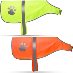 Geyoga dog reflective vest front view boosts nighttime visibility for safer outdoor walks.