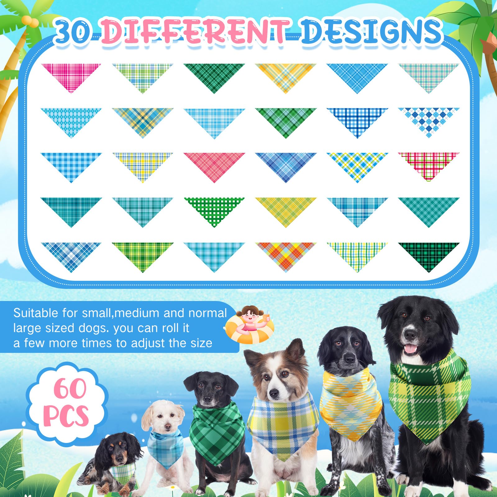Geyoga washable polyester bandana keeps colors bright after washing
