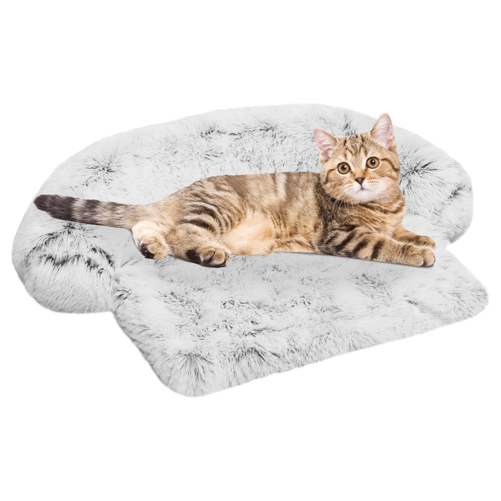 GGIB Calming Dog Bed with curved design provides head and neck support for restful naps.