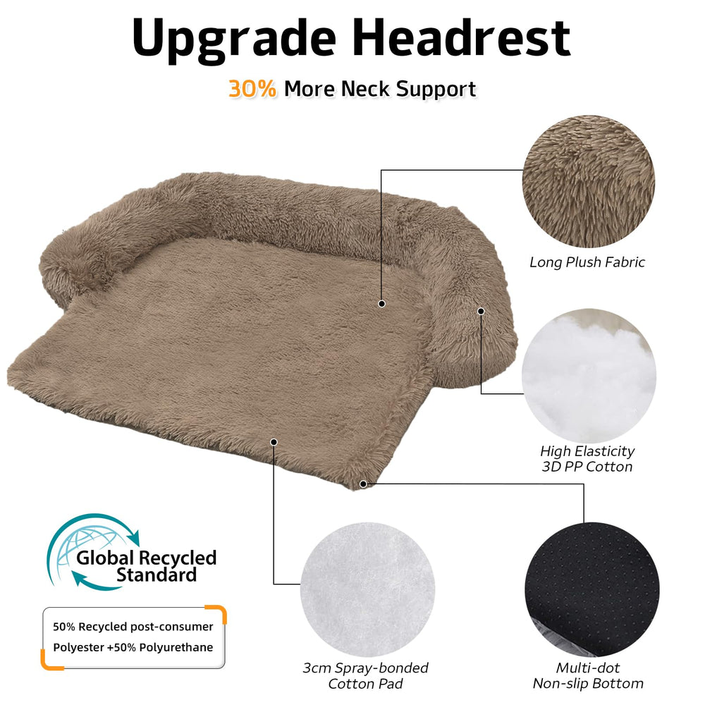 GGIB calming dog bed curved design for cozy resting