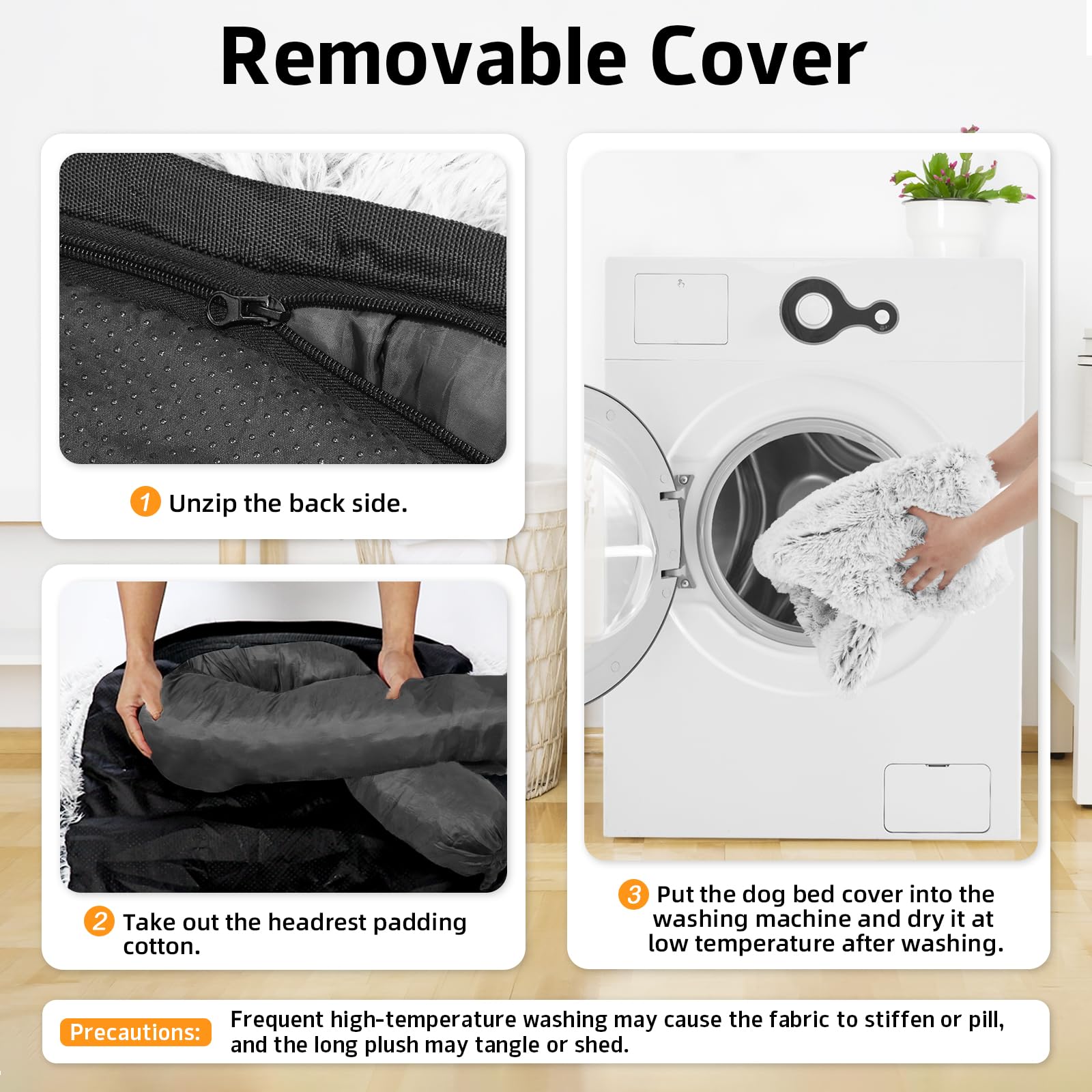 GGIB Calming Dog Bed features a non-slip bottom for secure placement.