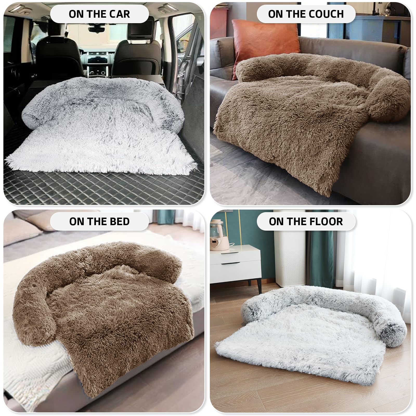 GGIB calming dog bed non-slip bottom keeps bed in place