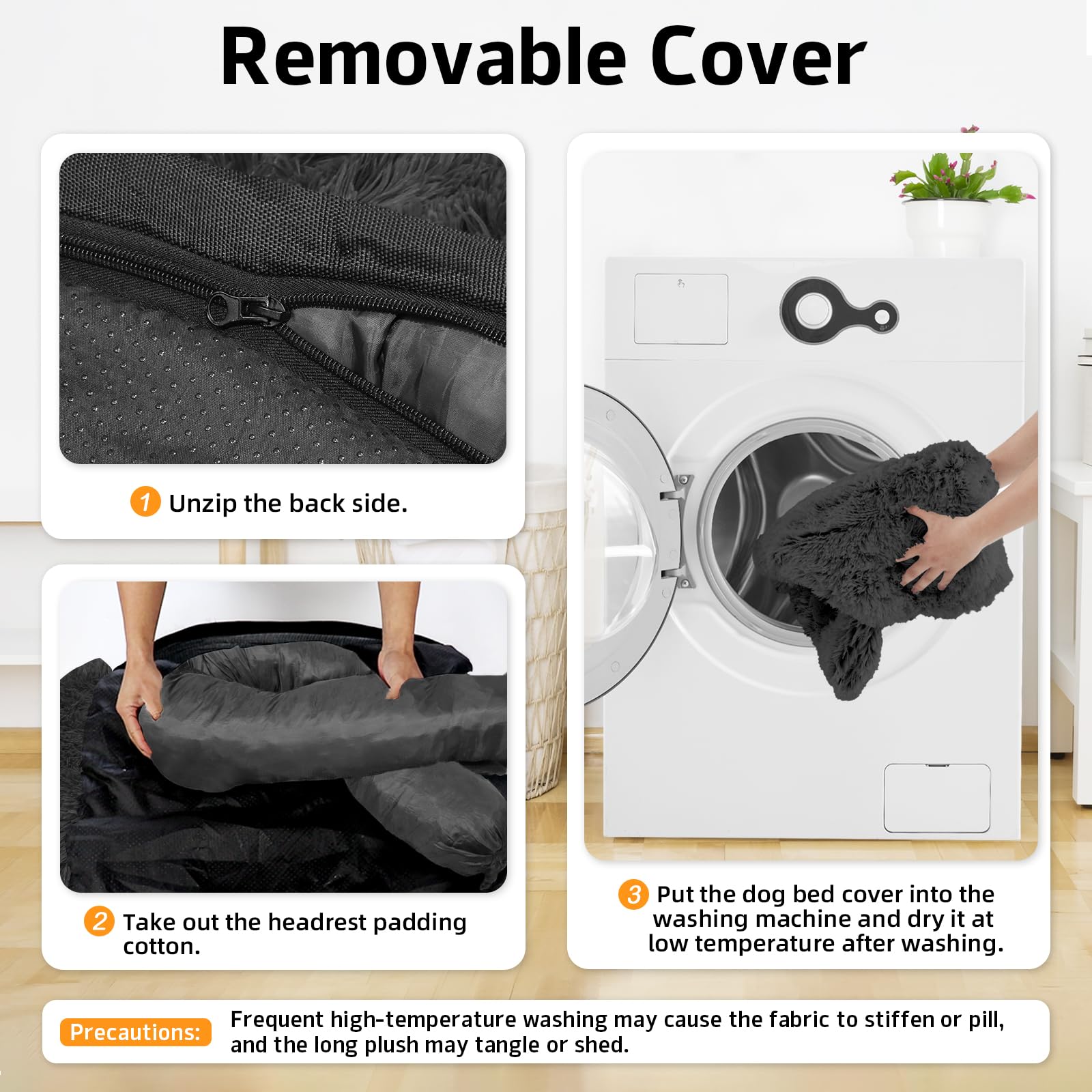 GGIB bed features non-slip bottom to stay in place on floors