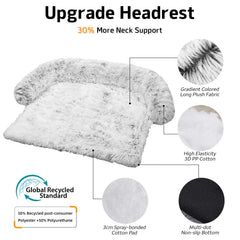 GGIB Calming Dog Bed with raised edges supports head and neck during naps.