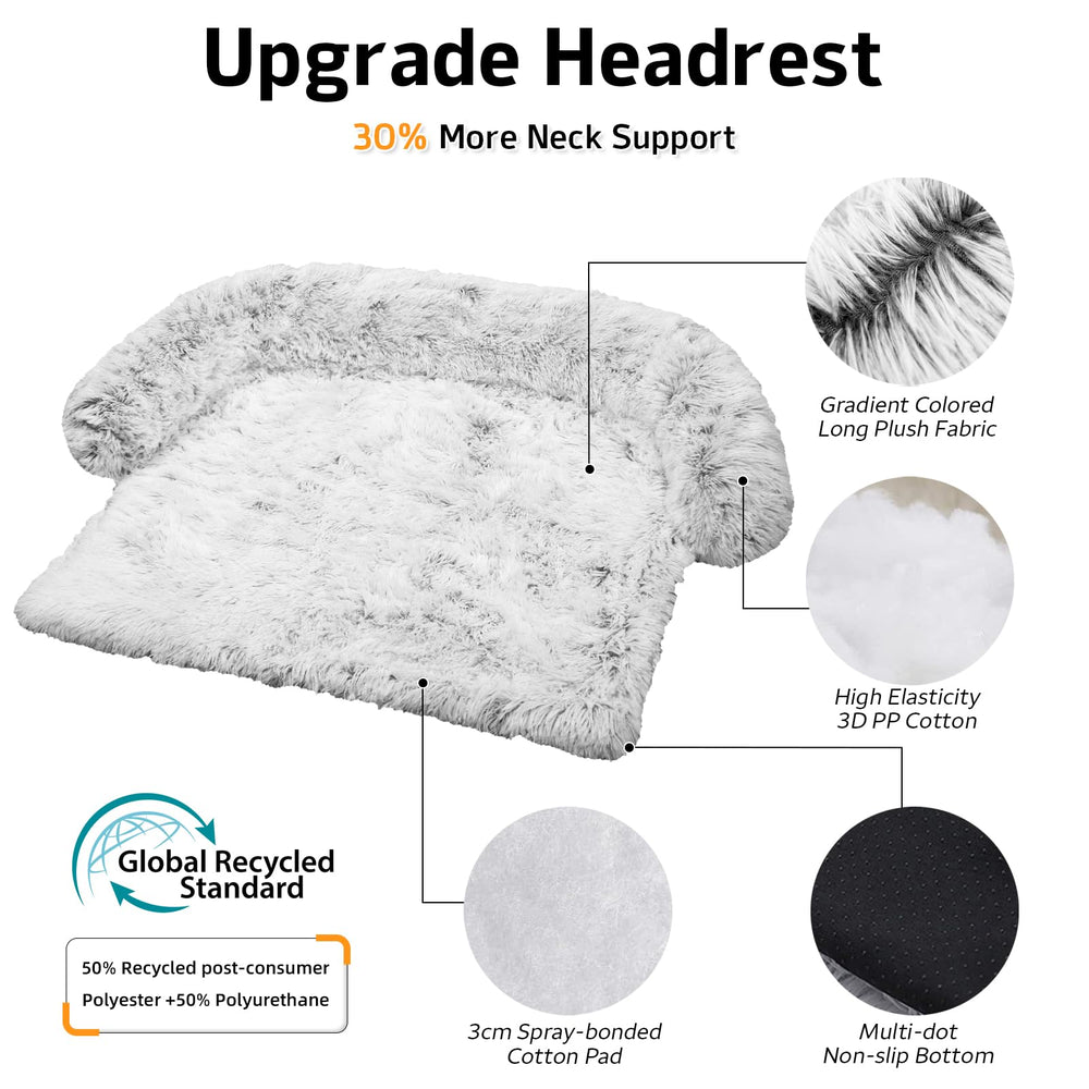 GGIB Calming Dog Bed features soft plush fabric for warm, cozy comfort.