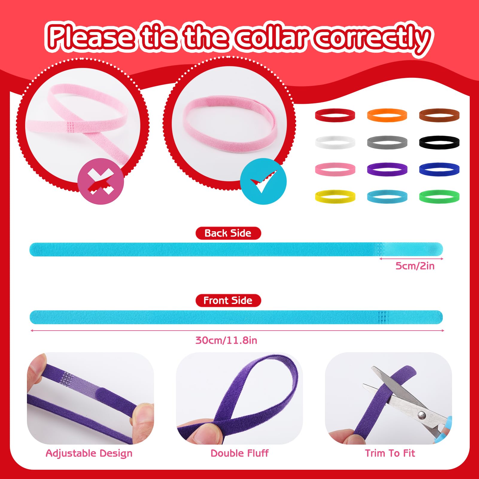 GGSTDDUP adjustable dog collars 7-13 inch for a comfortable, secure fit