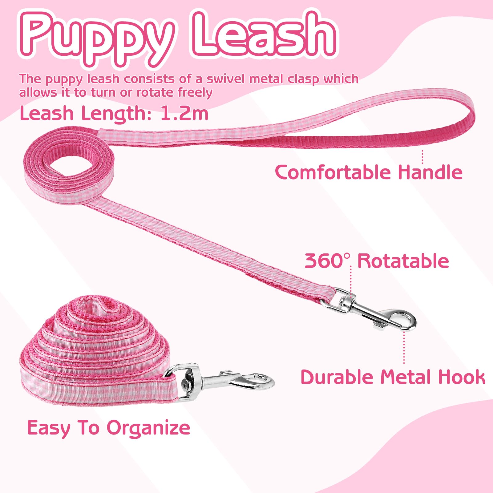 GGSTDDUP soft nylon puppy ID collar supports gentle wear