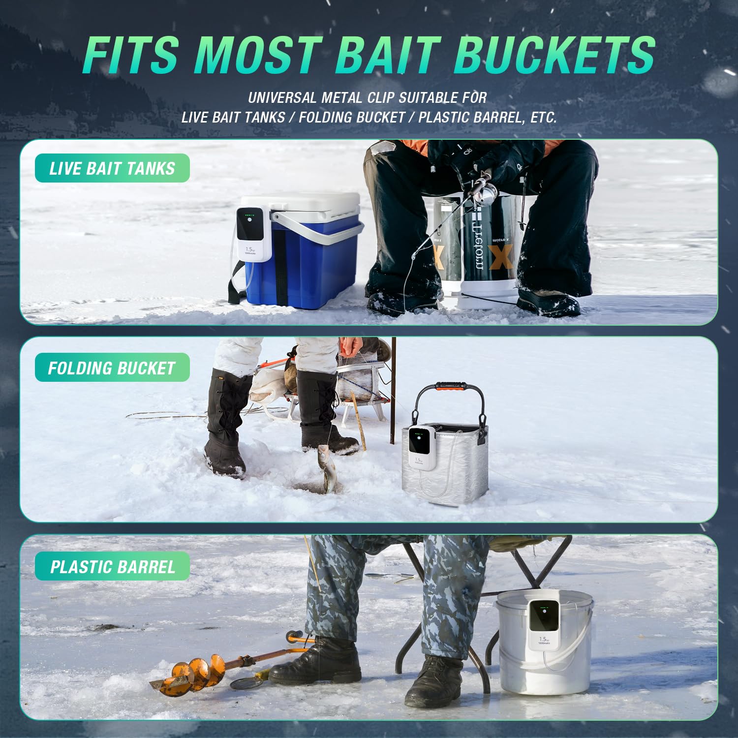 Ghosthorn bubble stone delivering steady air flow for live bait.