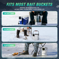 Ghosthorn dual mode aerator powering continuous and intermittent air for live bait