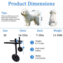 GHYKL dog wheelchair features 1-5mm thickened frame for sturdy performance