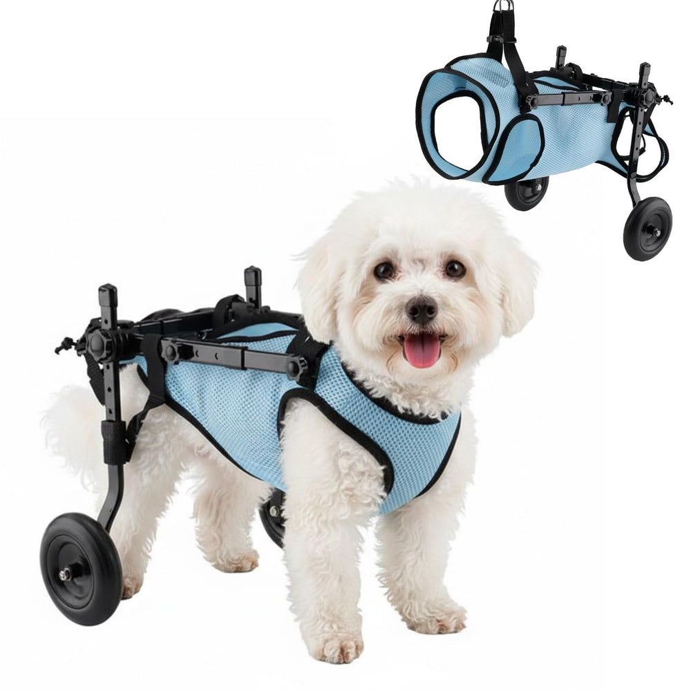 GHYKL dog wheelchair with back legs adjustable frame supports mobility for small dogs