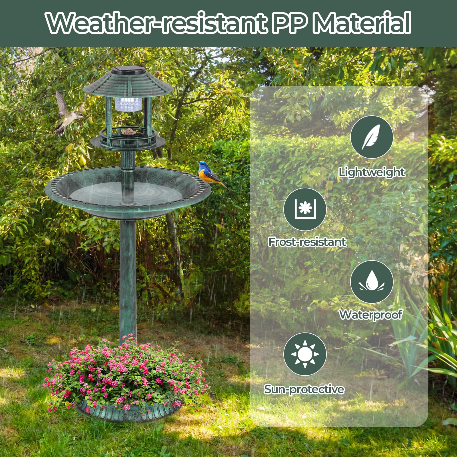 Giantex birdbath easy assembly requires no tools