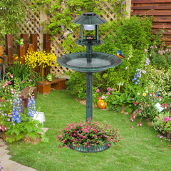 Giantex birdbath feeder bowl keeps food dry while inviting songbirds