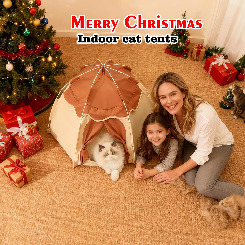 Gigreinc cat tent suitable for indoor and outdoor floor use.