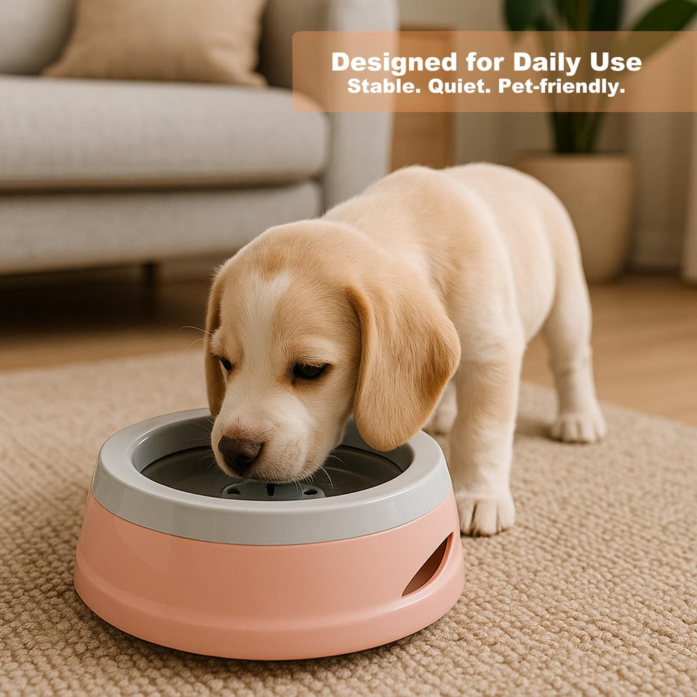 GIYOXIMA 25oz bowl suits small to medium pets at home, in car, or crate.