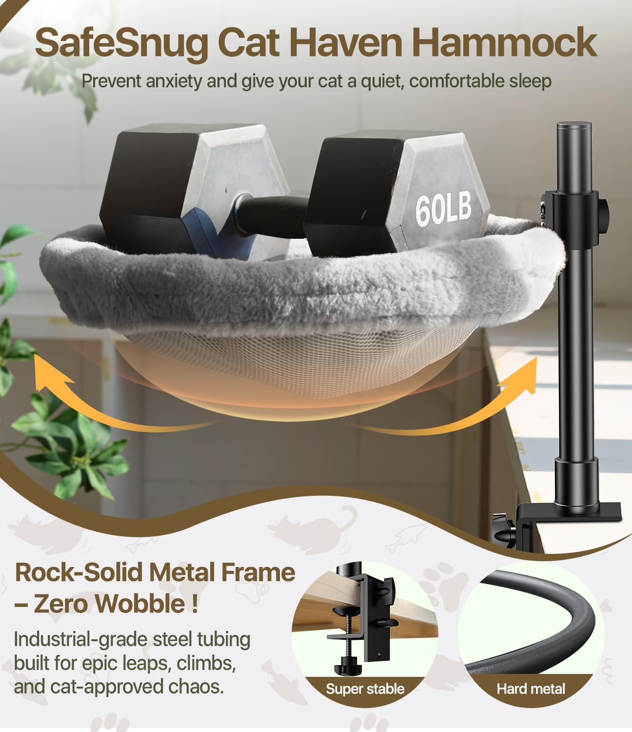 Giisorde 360° rotating shelf offers adjustable cat vantage