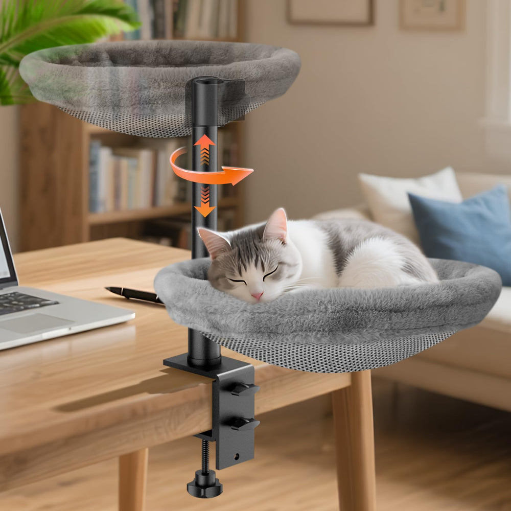 Giisorde cat desk bed attached to desk for close work companionship