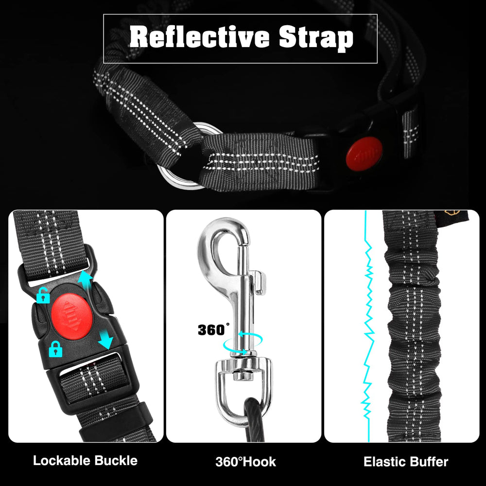 Giiyoe chew-proof seat belt demonstrating durability against aggressive chewers
