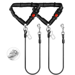 Giiyoe dog seat belt with steel cable for chewers, safer car trips