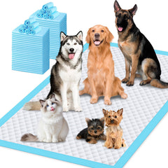Gimars puppy pad front view, extra large 36x44 for thorough floor protection.