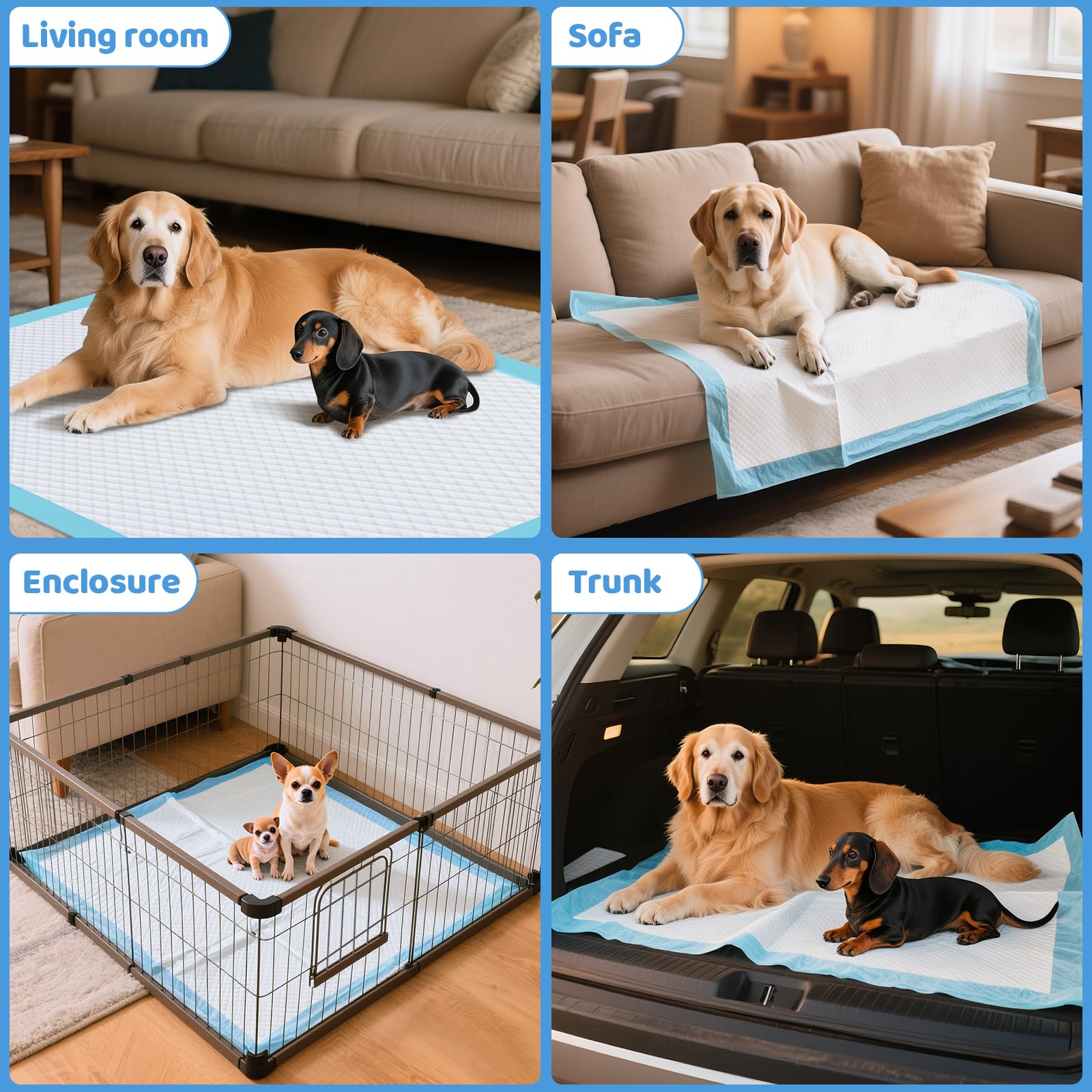 Gimars 36x44 pad amplifies protection against leaks during daily pet routines.