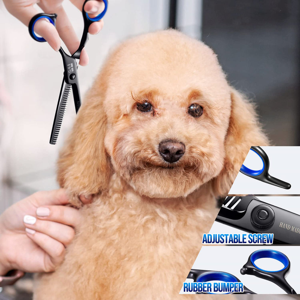 Gimars 5-in-1 curved scissors for shaping fur smoothly