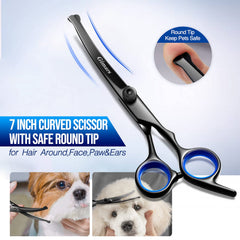 Gimars dog grooming scissors ergonomic handles designed for comfort
