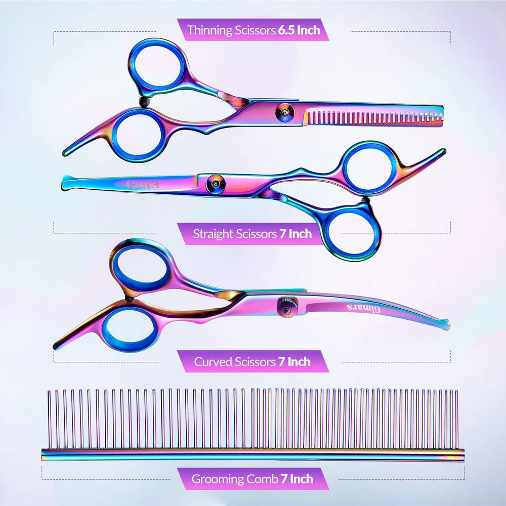 Gimars grooming comb aids detangling and prepping coat for neat results.