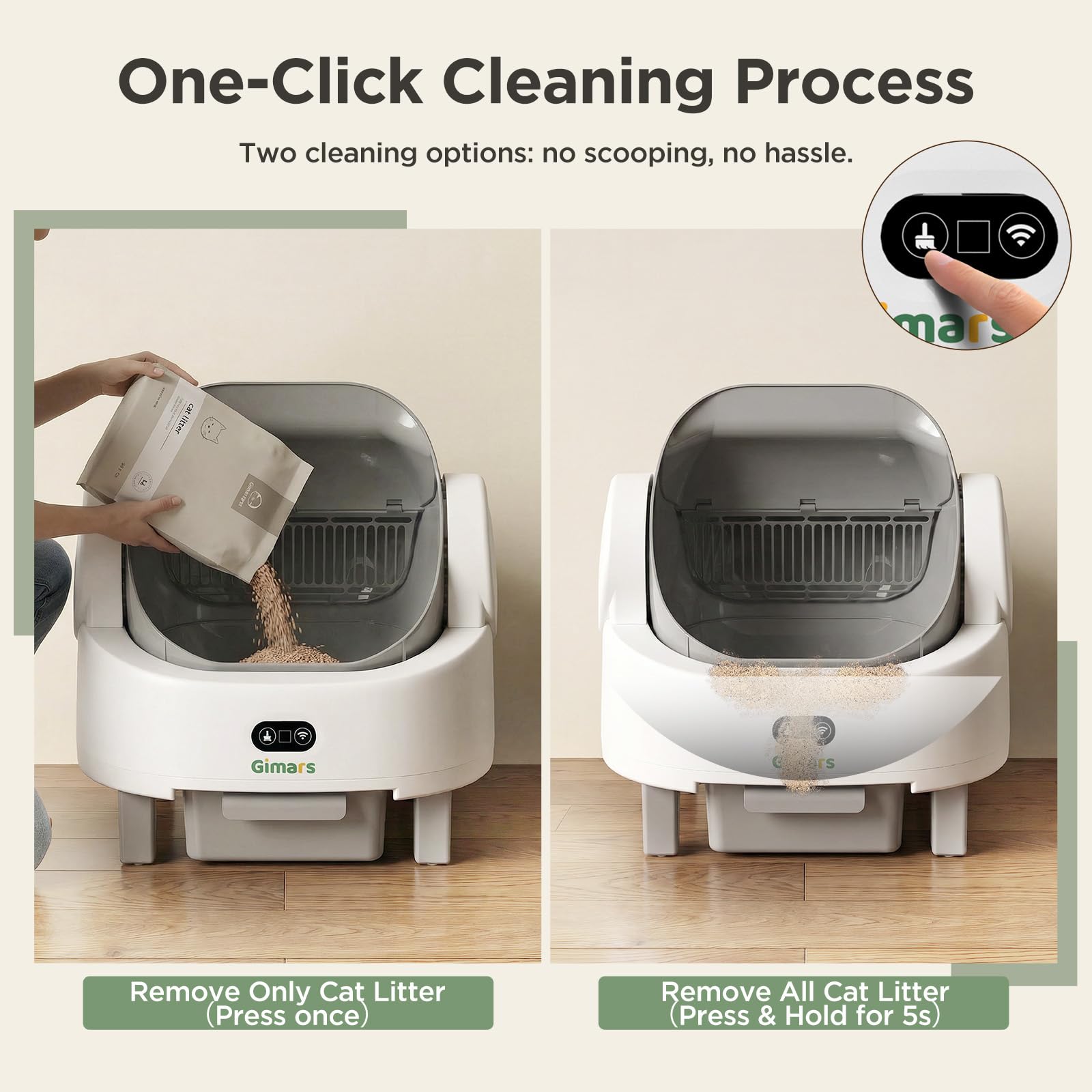 Gimars EVA litter mat helps reduce tracking and keep floors clean.
