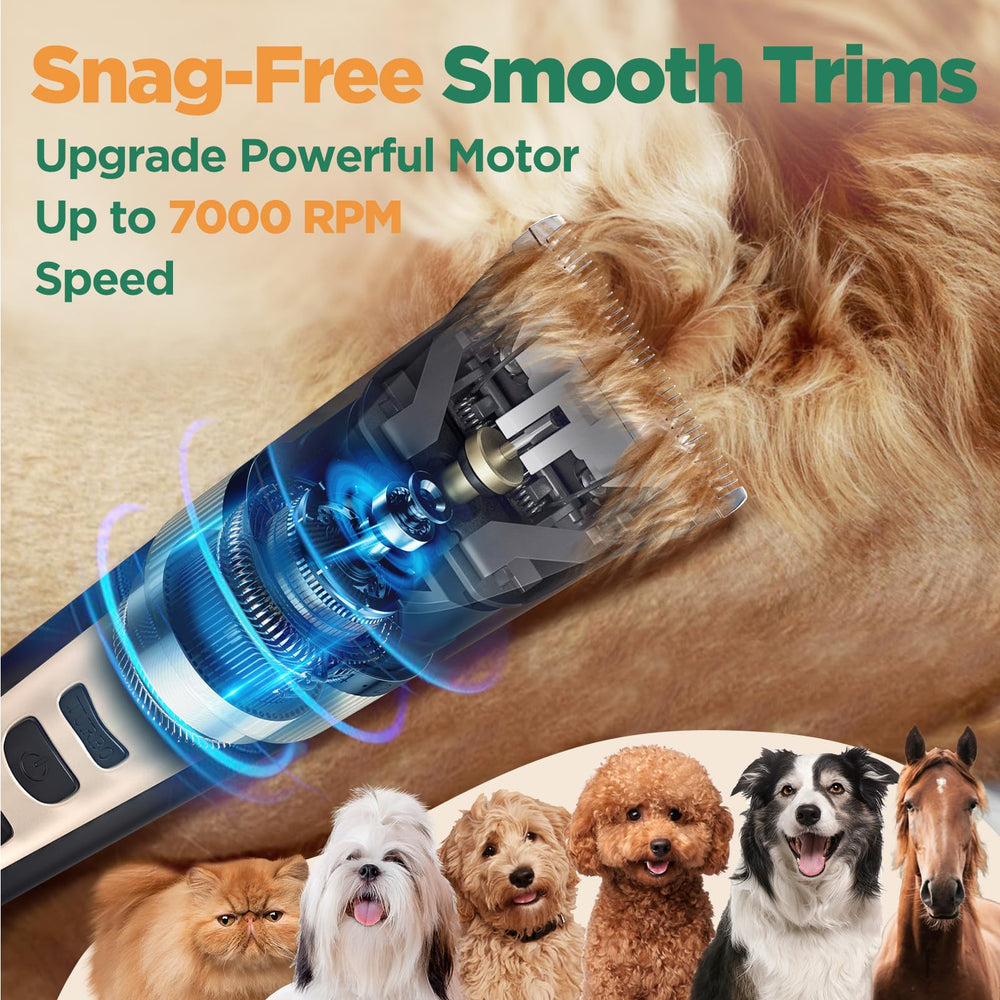 Gimars low-noise grooming clipper keeps pets calm during home sessions