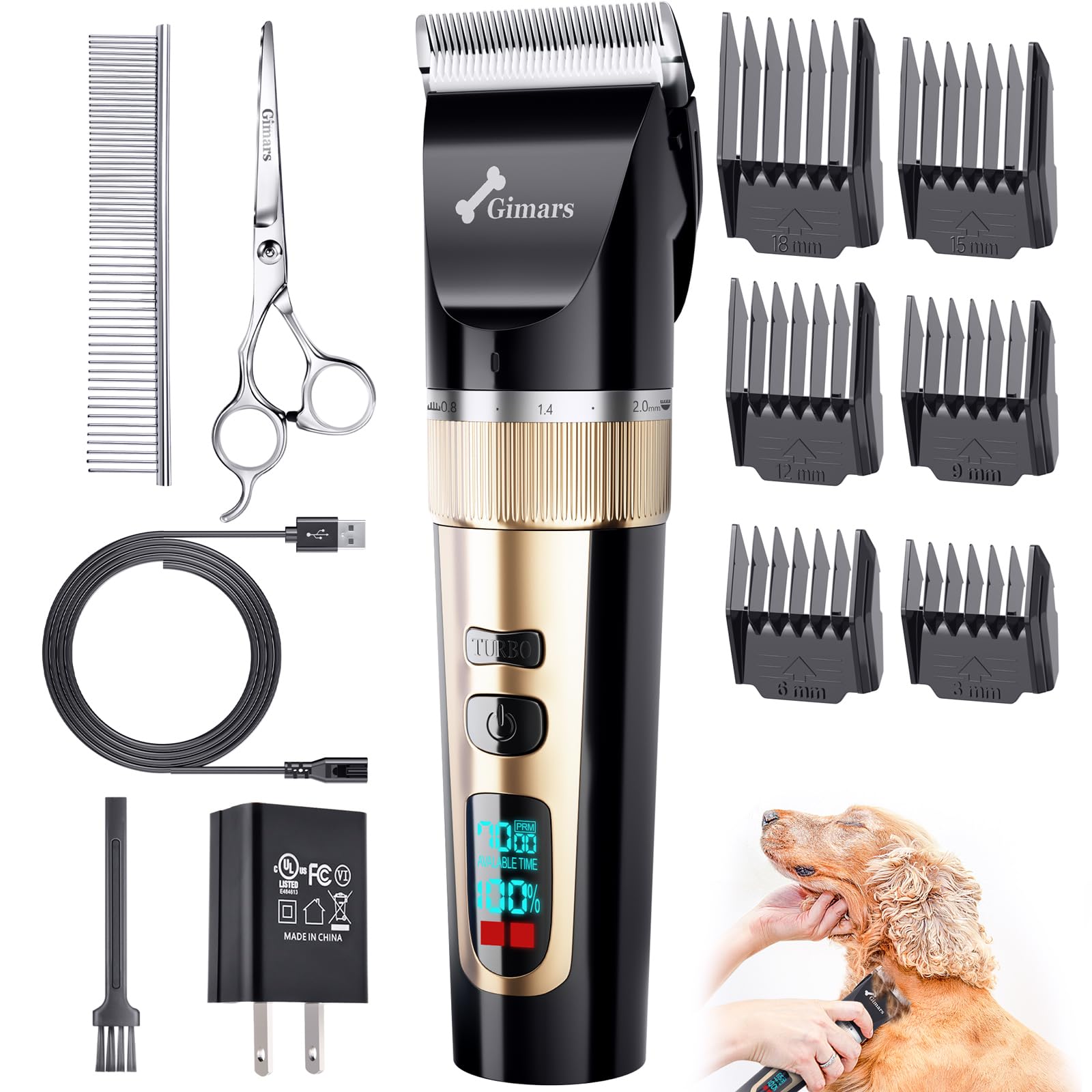 Gimars Professional 7000rpm motor clipper for smooth grooming sessions