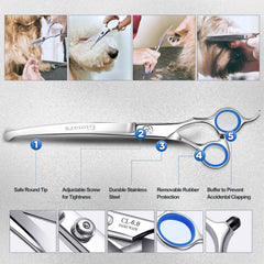 Gimars safety round tip protects pets during trimming.