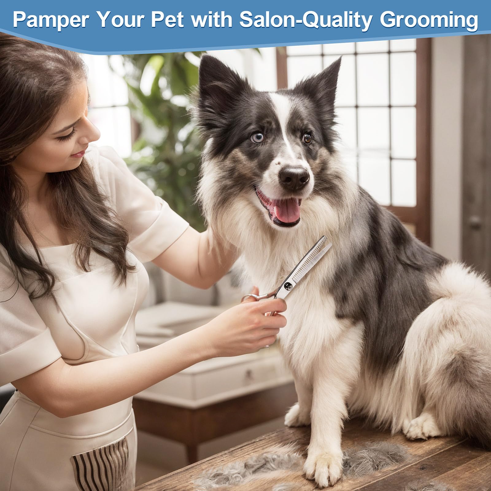 Gimars grooming comb helps remove tangles before trimming.