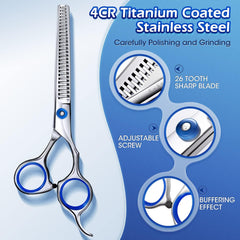 Gimars thinning scissors for blending fur naturally.