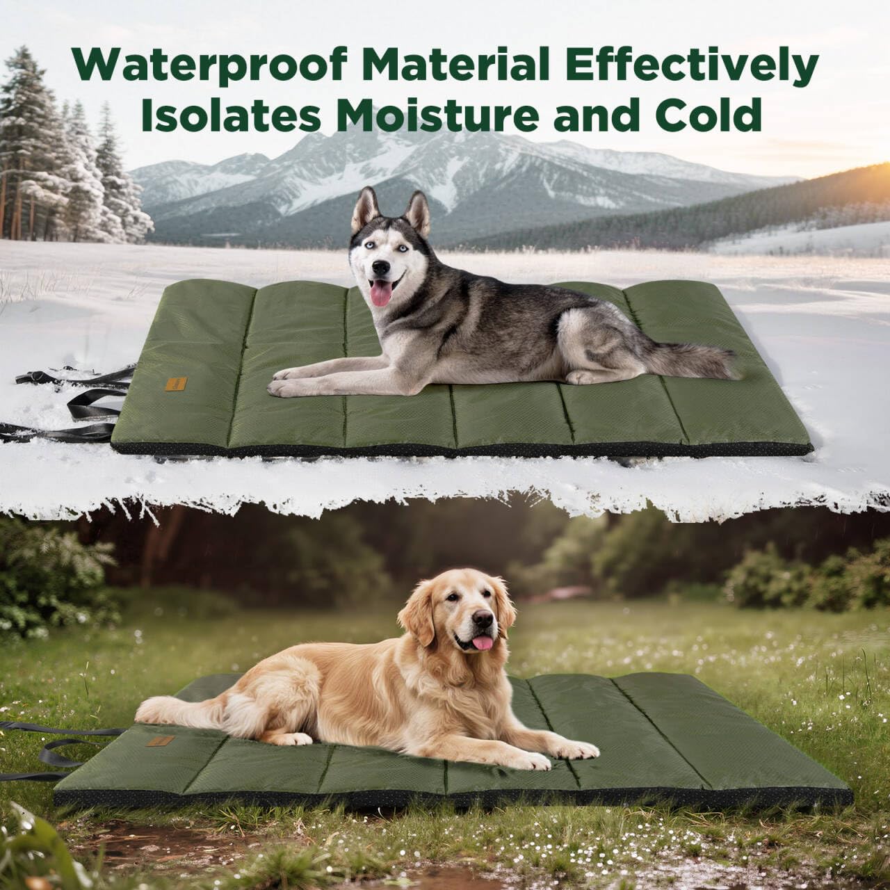 Gimars bed with tear-resistant bottom for outdoor durability