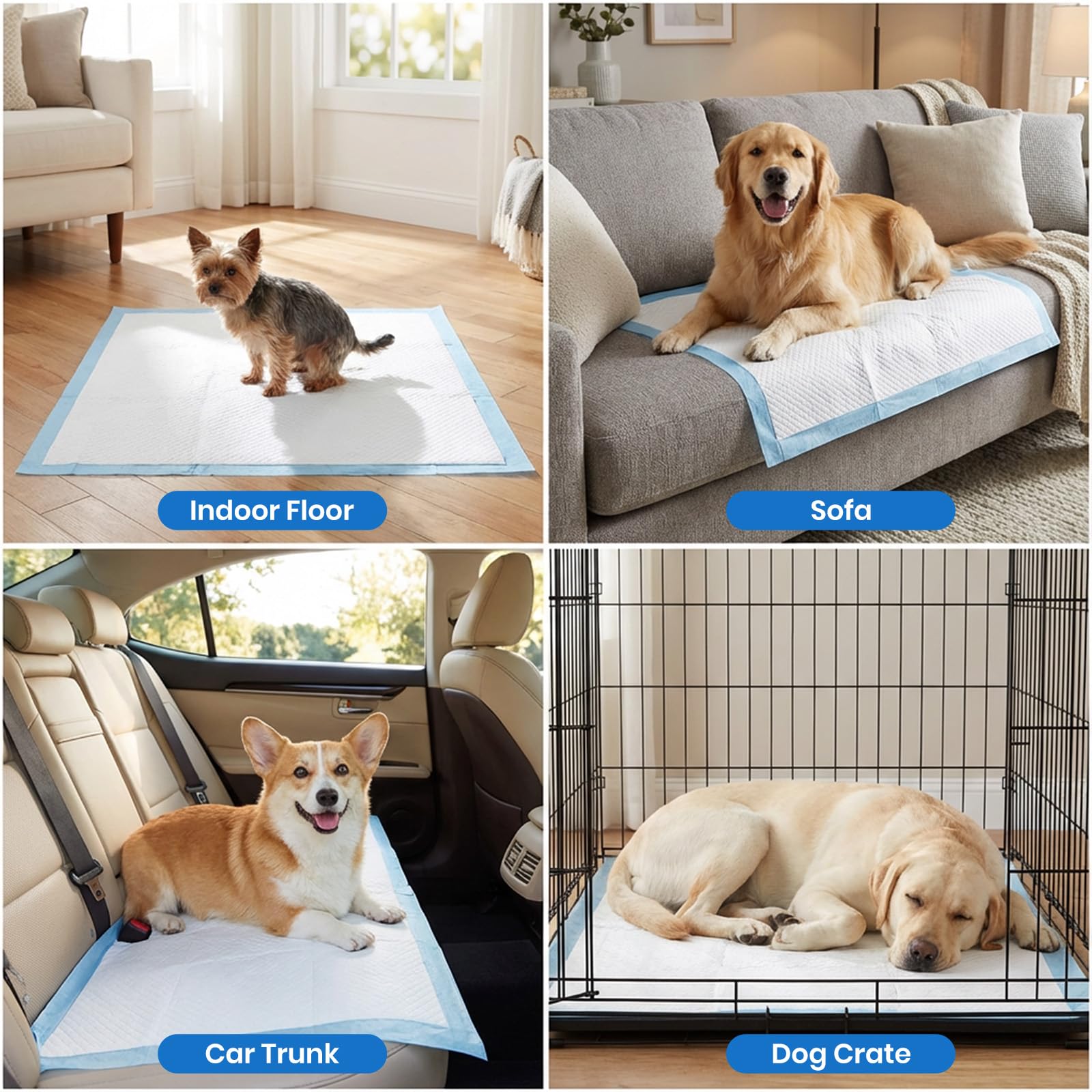 Gimars 28x34 pad provides reliable indoor potty coverage for dogs